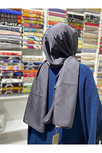 Aker Anthracite Monogram Shawl - 1070500 -975