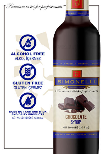 Simonelli Kahve Ve Kokteyl Şurubu Çikolata Aromalı 700 ml Pompa Hediyeli