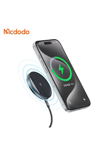 Mcdodo CH-5490 True 15W İphone Kablosuz Şarj Cihazı Siyah