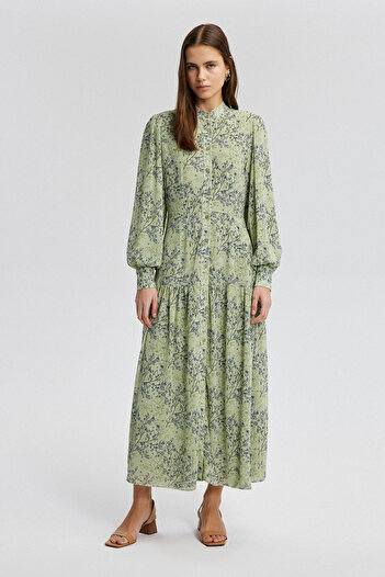 Touché Privé PATTERNED CHIFFON SHIRT DRESS