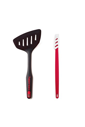 Tupperware Large and Thin Set of 2 Silicone Spatulas