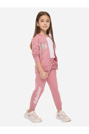 Victor and Jane By Styli Embellished full zipper Hoodie & Joggers Set