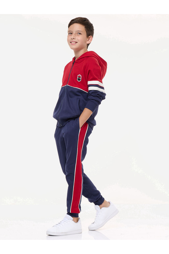 Victor and Jane By Styli Colorblock Hoodie & Joggers Set