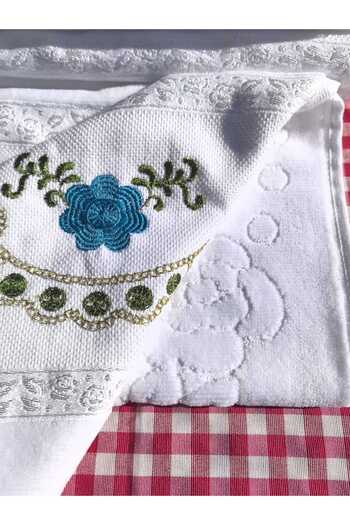 Peacock Вишитий, підходить для весільного приданого, подарунковий рушник для рук, 100% бавовна