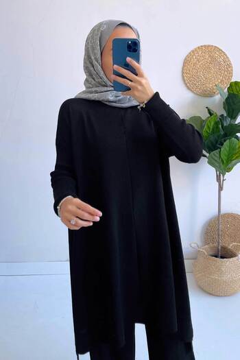 Ka Hijab Mira Mercerized Hijab Tunic - Black