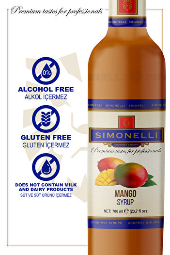 Simonelli Kahve Ve Kokteyl Şurubu Mango Aromalı 700 ml Pompa Hediyeli