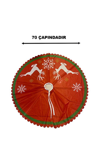 Parti dolabı Red White Deer Santa Claus Patterned Christmas Tree Cover Decorative Pine Tree Skirt Doily Ornament