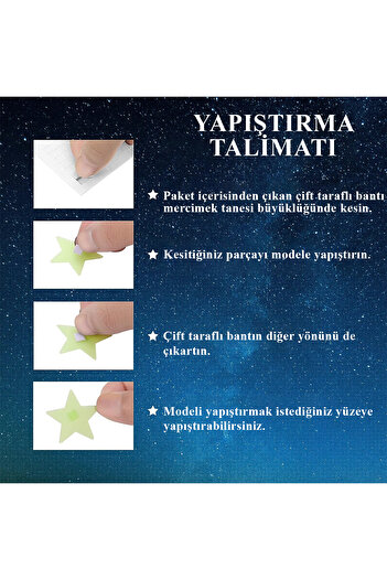 Giraffe Sticker Διακοσμητικό αυτοκόλλητο 50 τεμαχίων που λάμπει στο σκοτάδι με σχέδιο φωσφορίζοντος φεγγαριού και αστεριού