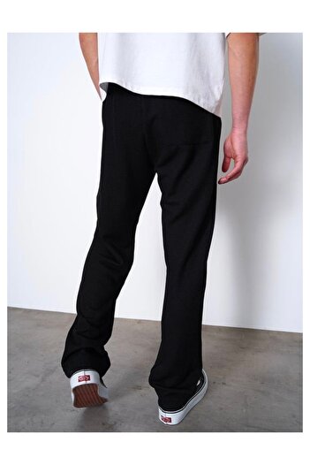 More Siyah Fitilli Baggy Pantolon