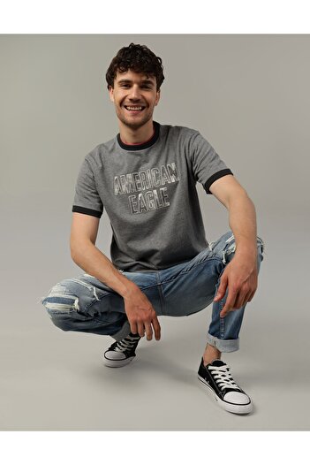AMERICAN EAGLE Ae Elevated Logo Graphic T-Shirt