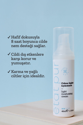 Etat Pur Light Moisturizing Cream Hafif Dokulu Sebum Dengeleyici Yüz Nemlendirici Bakım Kremi 40 ml