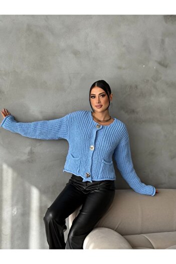 Ekim Store Buttoned Crop Knitwear Cardigan