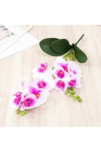 MD Aspiz Flowers 1 Piece Artificial Wet 2 Orchid Flowers _ Bouquet Bunch Ivy Tree Flower Dry Gift Without Pot