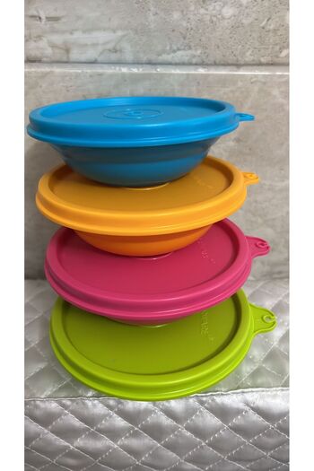 Tupperware Mini BonBon ( 4x150ML ) Kırmızı Etiket