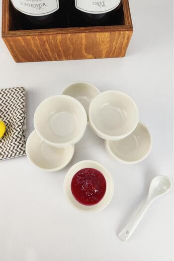 Digithome Joker Porcelain 6-Piece Jam Bowl 6 cm - Ckr4103 C320.025