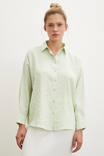 Never more Mint Colored Basic Modal Shirt