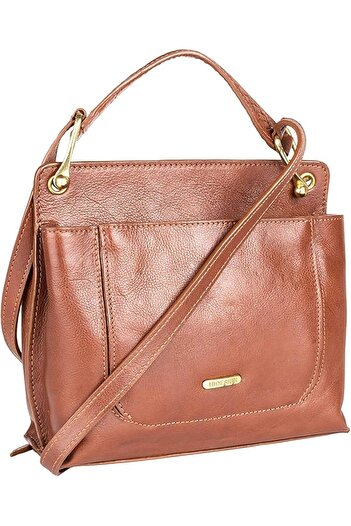 Hidesign Martella 02 Crossbody Bag for Women ,Genuine Leather,Tan