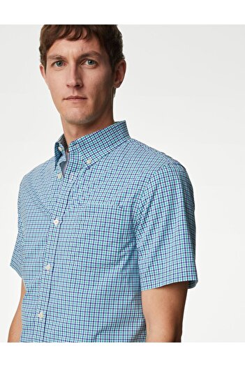 Marks & Spencer Regular Fit Kısa Kollu Oxford Gömlek