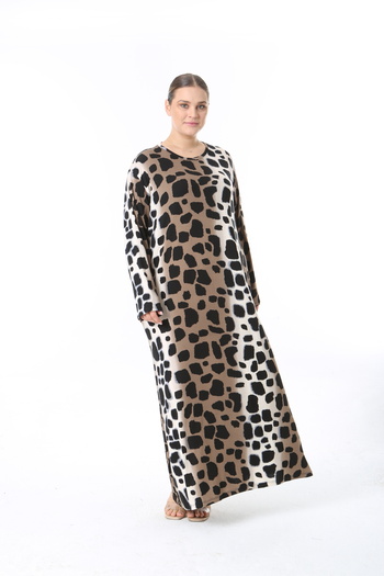 XL Modam Women's Multicolor Patterned Large Size Dress
