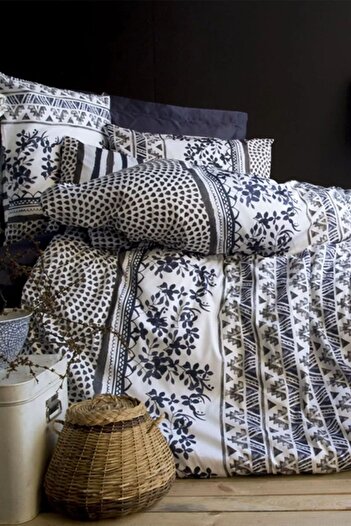 İssimo Home İssimo Home Brezza 145 Tc (57 Strands) Cotton Ranforce Double Duvet Cover Set