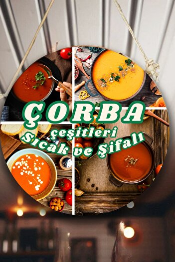 Nod Wall, Door, Double-Sided Hanging Board Welcome Sign for Soup Hall, Soup Shop Painting Ornament