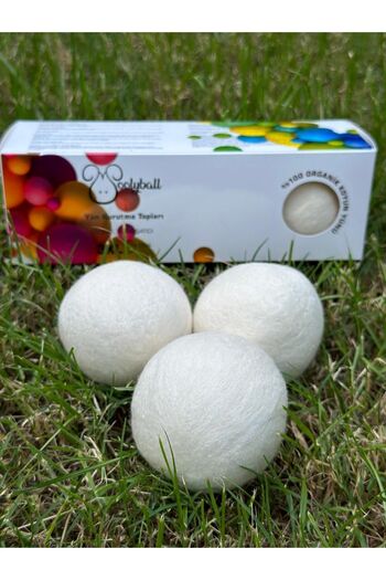 woolyball 100% Organic Wool Clothes Dryer - Ball-3 Pieces XL