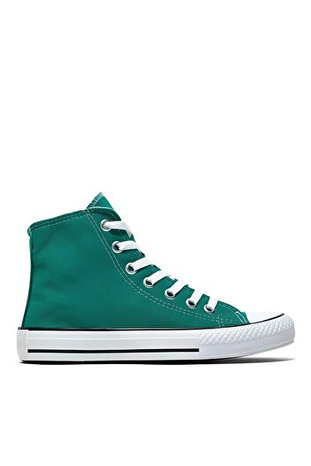 Lideral Kadın Yeşil Convers Keten Bilekli Spor Ayakkabı