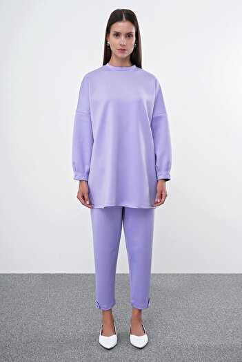 Zühre Lilac Oversize Comfortable Suit Tk-1370