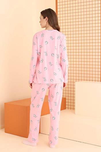 NBB Pembe Neşeli Tavşan Pijama Takım
