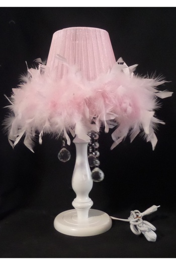 TEKAY AYDINLATMA Pink Pile Stone Wood Lampshade Pink Pile Lampshade