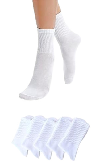 emre spor Terry Socks Black 1Pair Short Terry Socks Cotton for Size Size 35 to 44