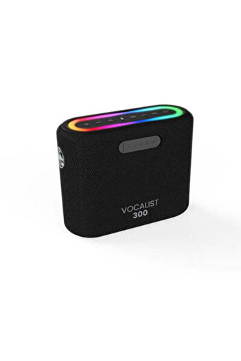 HiFuture مكبر صوت Vocalist 300 Premium لاسلكي بتقنية البلوتوث مع ميكروفون مزدوج، أسود
