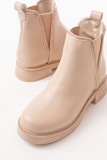infon shoes creation 02-02 Nut Taş Aksesuarlı Lastikli Günlük Kadın Bot