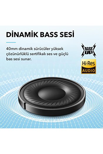 Anker Soundcore Q20i Kulak Üstü Bluetooth Kulaklık Mavi - A3004 - Mavi