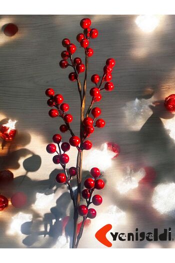 Yenigeldi 70 cm Large Size Handmade - Uğur Kokina Red Berry Christmas Ornament T1151
