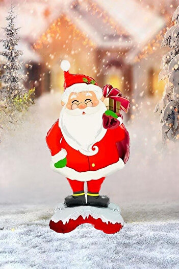 Parti dolabı New Year Santa Claus Standing Foil Balloon New Year Celebration Decor Ornament Balloon 68x120cm