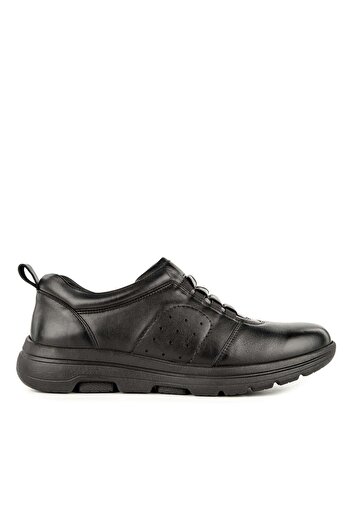 Muya Anatomical Sole Black Men's Shoes - Genuine Leather, Heel Spur