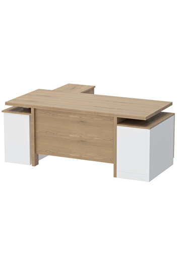 Mahmayi Samtida 193 Modern Executive Workstation Desk Ideal for Home and Office - Light Imperia
