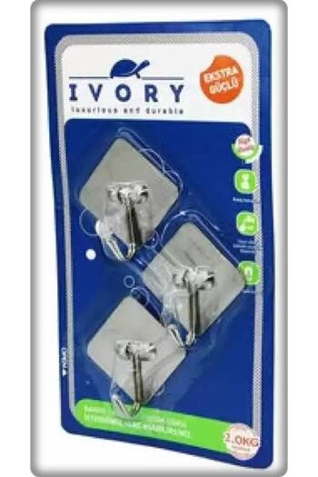 TAN EXPRESS Triple Metal Adhesive Hanger 5X5 cm 1 Set