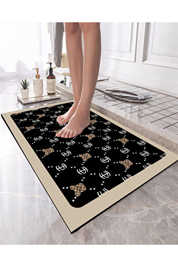 Else Dekor Water Absorbent Shower Front Patterned Printed Bath Mat Toilet Seat One Piece Animal Bathroom Rug