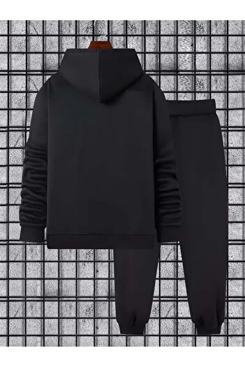 Elfa Tekstil Σετ φόρμας Unisex Bull Printed Hooded Oversize