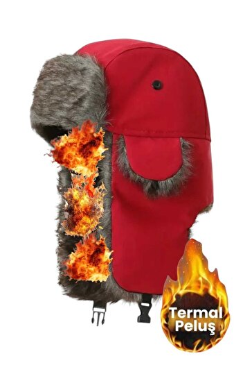 Trenderrs Unisex Thermal Plush Fur Pilot Hat