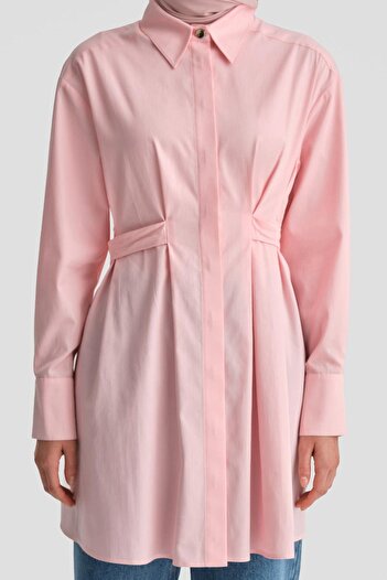 Armine Fiyonklu Naturel Kumaşlı Tunik 24k4300 Pembe