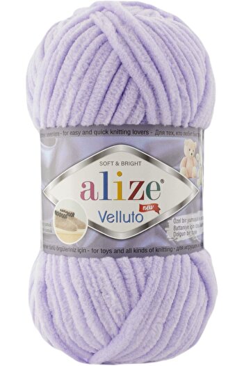 Alize Velluto Velvet Hand Knitting Yarn Color Code: 146-Lilac