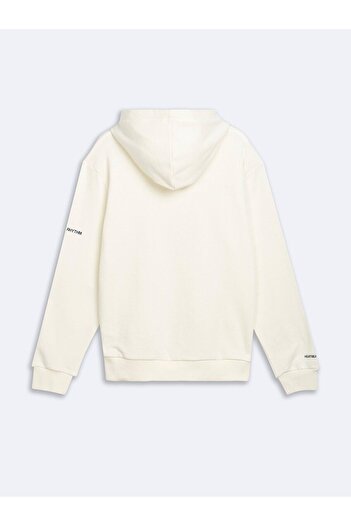 Ltb Sloganlı Kapüşonlu Regular Lila Sweatshırt