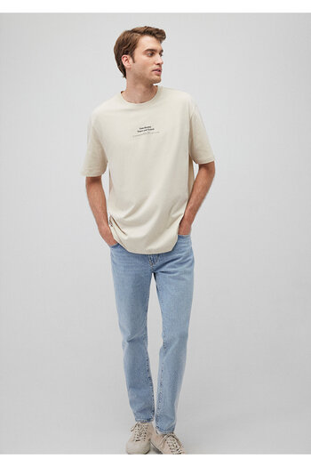 Mavi Μπεζ μπλουζάκι με στάμπα - Loose Fit 0612237 -70322