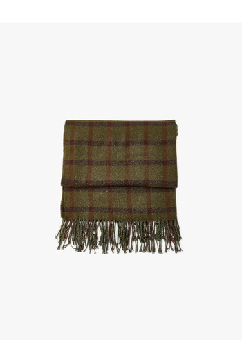 Koton Tasseled Plaid Multicolor Long Scarf
