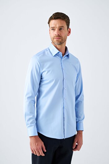 Paşahan Klasik Yaka %100 Pamuk Comfort Fit Erkek Gömlek