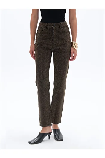 Nocturne Stone Detailed Mom Fit Jean Trousers
