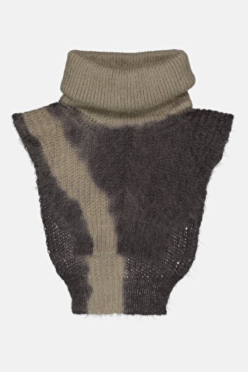 Diesel Women Knitted Scarf, Grey Combo